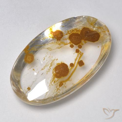 27.58ct Natural Multicolor Cuarzo con marcasita, Ovalada, Transparente