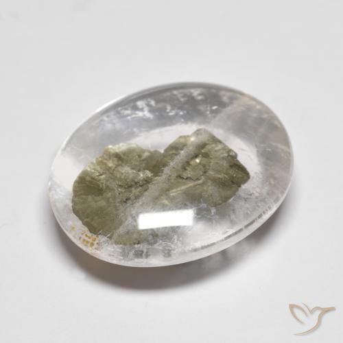 Cuarzo con marcasita Multicolor natural de 10.68 ct, Ovalada, Transparente