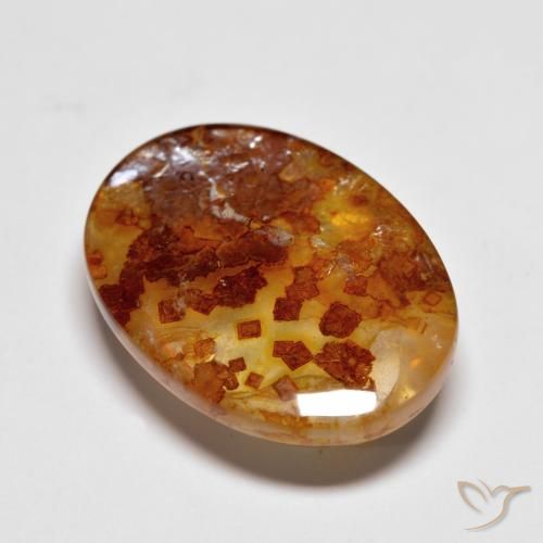 Cuarzo con marcasita Multicolor natural de 11.98 ct, Ovalada, Transparente