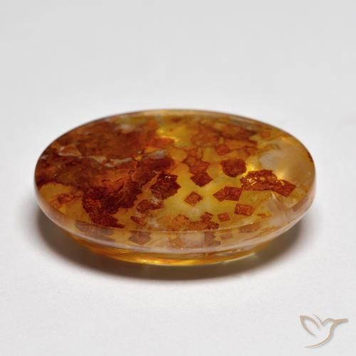 Cuarzo con marcasita Multicolor natural de 11.98 ct, Ovalada, Transparente