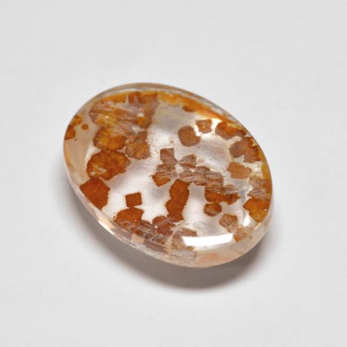 Cuarzo con marcasita Multicolor natural de 3.68 ct, Corte Óvalo, Transparente