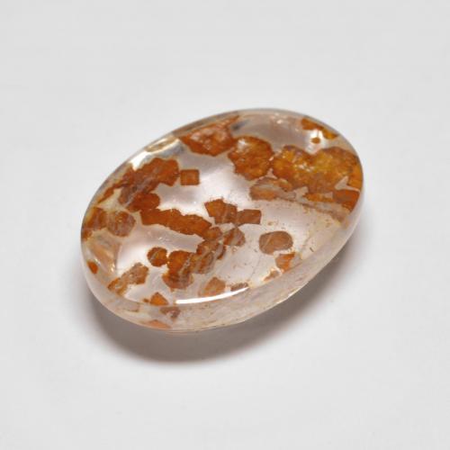 Cuarzo con marcasita Multicolor natural de 3.68 ct, Corte Óvalo, Transparente