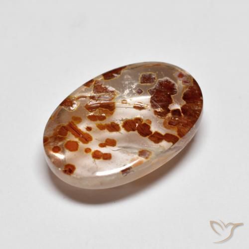 Cuarzo con marcasita Multicolor natural de 6.22 ct, Ovalada, Transparente