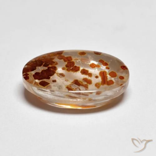 Cuarzo con marcasita Multicolor natural de 6.22 ct, Ovalada, Transparente