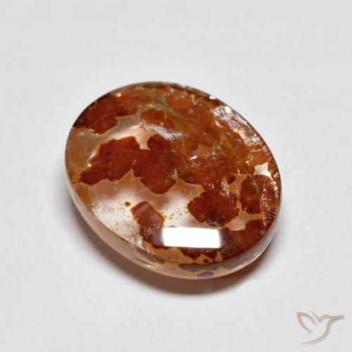5.24ct Natural Multicolor Cuarzo con marcasita, Ovalada, Transparente