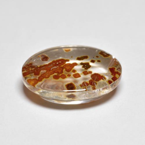 Cuarzo con marcasita Multicolor natural de 5.58 ct, Corte Óvalo, Transparente