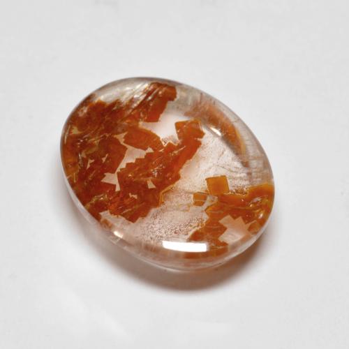 Cuarzo con marcasita multicolor natural de 3,62 ct, corte óvalo, transparente