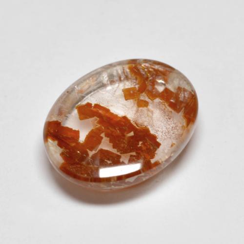 Cuarzo con marcasita multicolor natural de 3,62 ct, corte óvalo, transparente