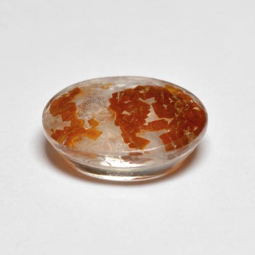 Cuarzo con marcasita multicolor natural de 3,62 ct, corte óvalo, transparente