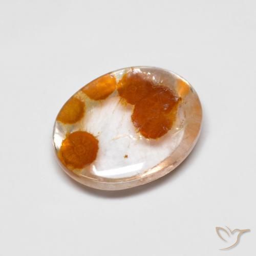 2.39ct Natural Multicolor Cuarzo con marcasita, Ovalada, Transparente