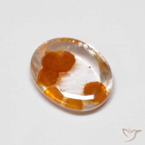 Cuarzo con marcasita Multicolor natural de 2.39 ct, Ovalada, Transparente