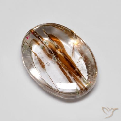 10.33ct Natural Multicolor Cuarzo con marcasita, Ovalada, Transparente