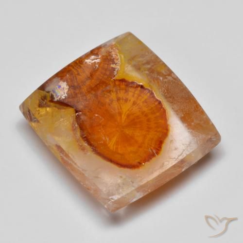Cuarzo con marcasita Multicolor natural de 11.15 ct, Cuadrado, Transparente