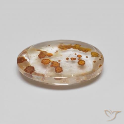 Cuarzo con marcasita Multicolor natural de 5.58 ct, Ovalada, Transparente