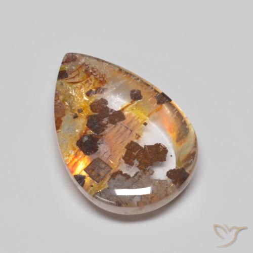 8.32ct Natural Multicolor Cuarzo con marcasita, En forma de pera, Transparente