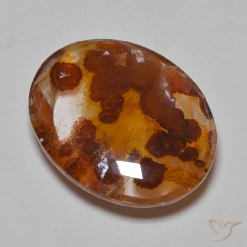 19.21ct Natural Multicolor Cuarzo con marcasita, Ovalada, Transparente