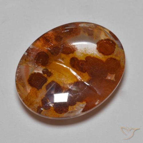 Cuarzo con marcasita Multicolor natural de 19.21 ct, Ovalada, Transparente