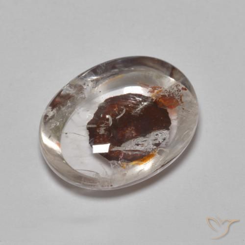 Cuarzo con marcasita Multicolor natural de 6.33 ct, Ovalada, Transparente