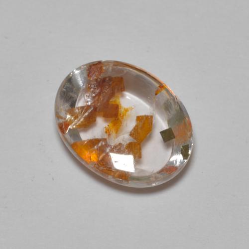 Cuarzo con marcasita Multicolor natural de 2.57 ct, Corte Óvalo, Transparente