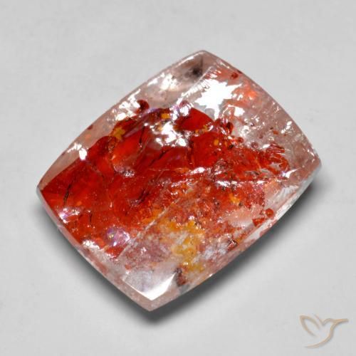Cuarzo con marcasita Multicolor natural de 13.12 ct, Forma Cojín, Translúcido