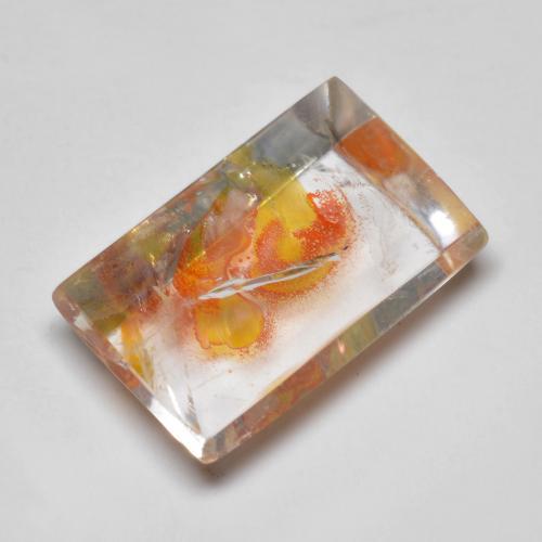 Cuarzo con marcasita Multicolor natural de 12.19 ct, Corte Baguette, Transparente