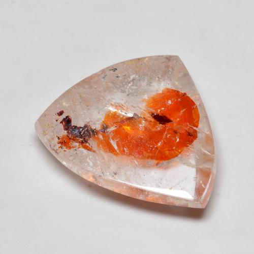 Cuarzo con marcasita multicolor natural de 13,35 ct, forma elegante, transparente