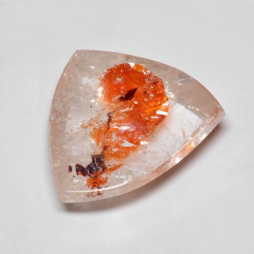 Cuarzo con marcasita multicolor natural de 13,35 ct, forma elegante, transparente