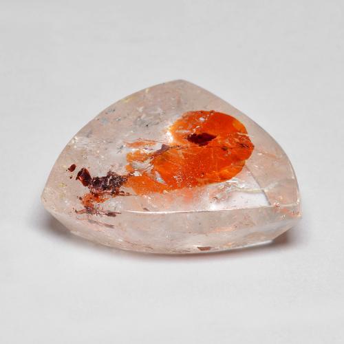 Cuarzo con marcasita multicolor natural de 13,35 ct, forma elegante, transparente