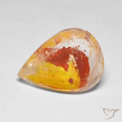 5.50ct Natural Multicolor Cuarzo con marcasita, En forma de pera, Transparente