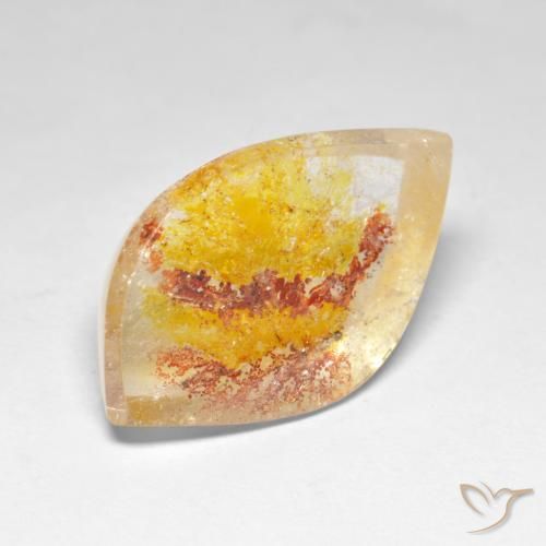 Cuarzo con marcasita Multicolor natural de 14.09 ct, Elegante, Transparente