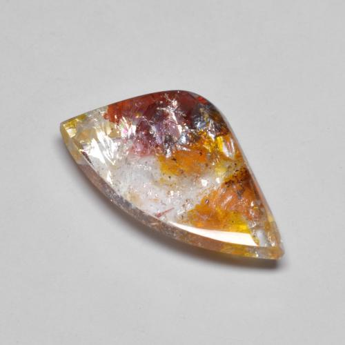 Cuarzo con marcasita Multicolor natural de 7.70 ct, Forma elegante, Transparente