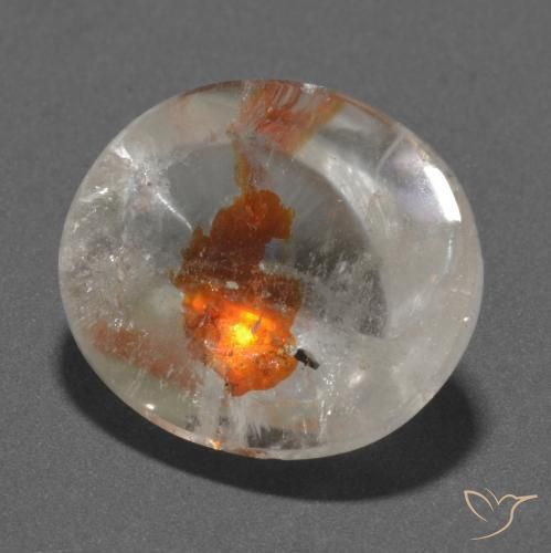 19.66ct Natural Multicolor Cuarzo con marcasita, Ovalada, Transparente