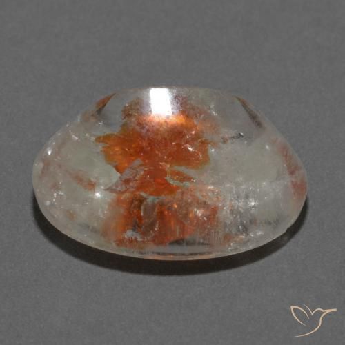 Cuarzo con marcasita Multicolor natural de 19.66 ct, Ovalada, Transparente