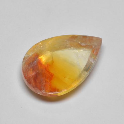 Cuarzo con marcasita Multicolor natural de 6.54 ct, En forma de pera, Transparente
