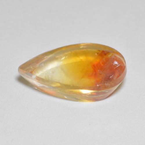 Cuarzo con marcasita Multicolor natural de 6.54 ct, En forma de pera, Transparente