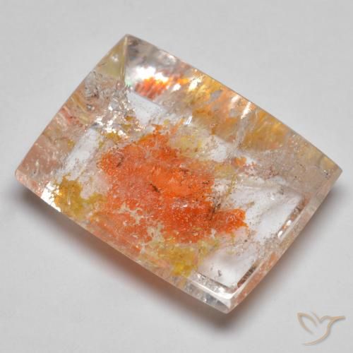 Cuarzo con marcasita Multicolor natural de 19.23 ct, Corte Baguette, Transparente