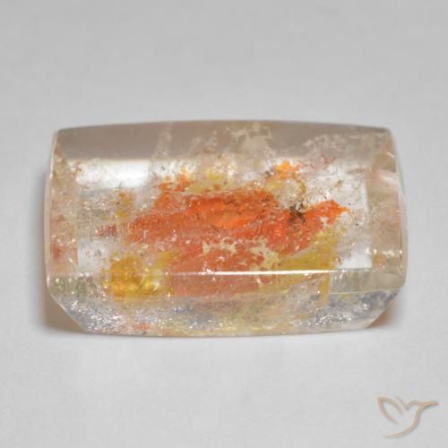 Cuarzo con marcasita Multicolor natural de 19.23 ct, Corte Baguette, Transparente