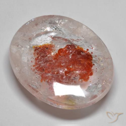 Cuarzo con marcasita Multicolor natural de 44.02 ct, Ovalada, Transparente