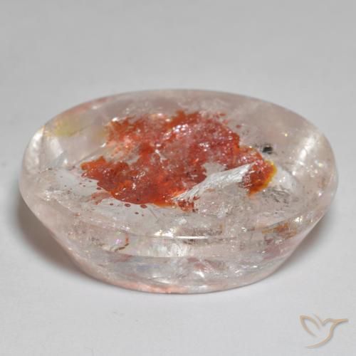 Cuarzo con marcasita Multicolor natural de 44.02 ct, Ovalada, Transparente