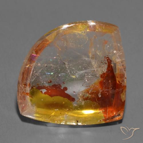 12.42ct Natural Multicolor Cuarzo con marcasita, Elegante, Transparente