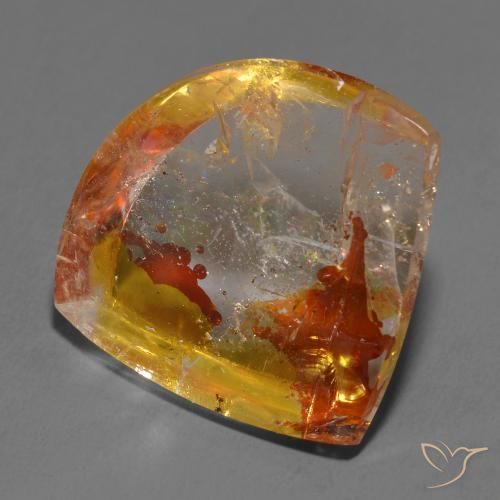 Cuarzo con marcasita Multicolor natural de 12.42 ct, Elegante, Transparente