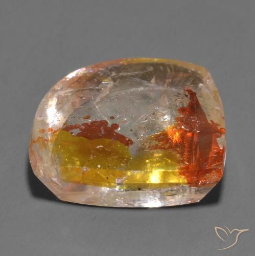 Cuarzo con marcasita Multicolor natural de 12.42 ct, Elegante, Transparente