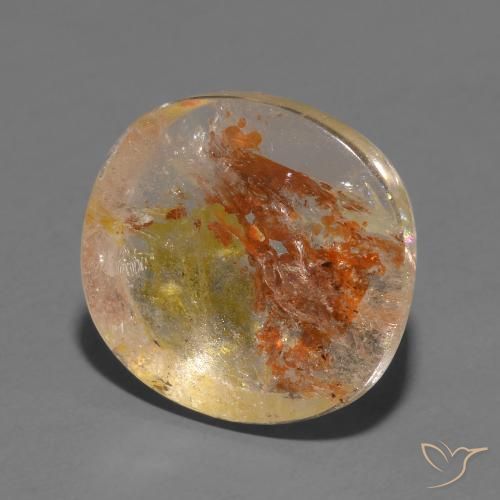 11.47ct Natural Multicolor Cuarzo con marcasita, Forma Cojín, Transparente