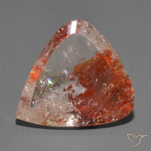 18.57ct Natural Multicolor Cuarzo con marcasita, En forma de pera, Transparente