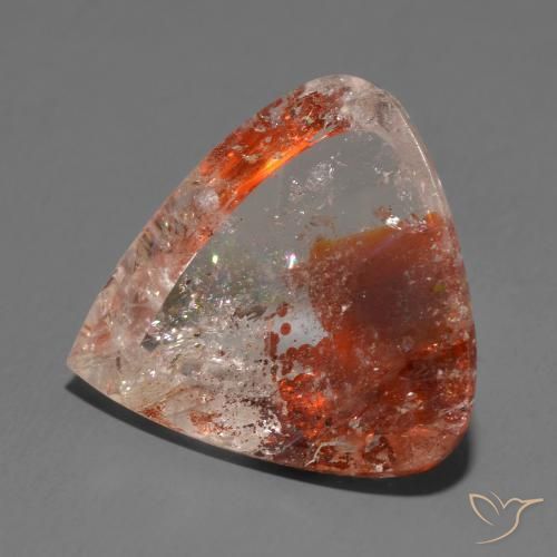 Cuarzo con marcasita Multicolor natural de 18.57 ct, En forma de pera, Transparente