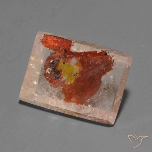 Cuarzo con marcasita Multicolor natural de 11.48 ct, Corte Baguette, Transparente