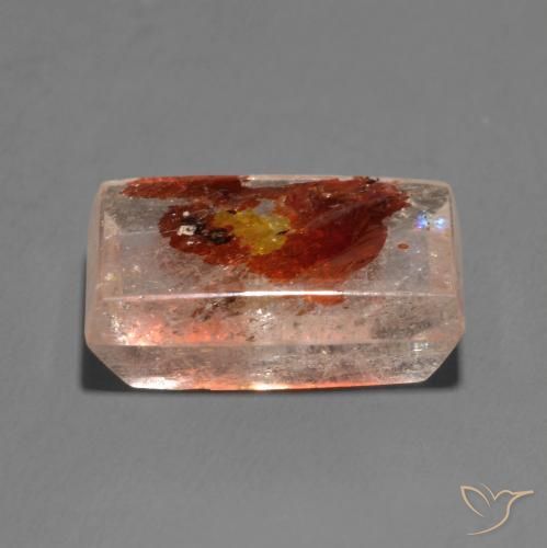 Cuarzo con marcasita Multicolor natural de 11.48 ct, Corte Baguette, Transparente