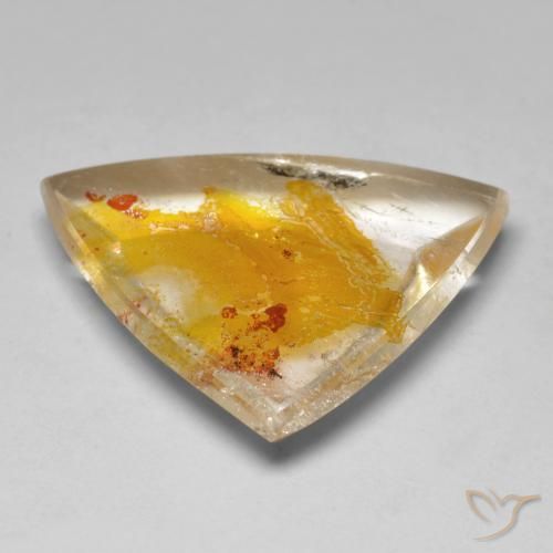 Cuarzo con marcasita Amarillo dorado natural de 27.02 ct, Trillón, Transparente