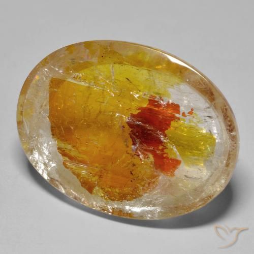 37.40ct Natural Multicolor Cuarzo con marcasita, Ovalada, Transparente