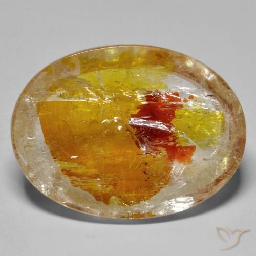 Cuarzo con marcasita Multicolor natural de 37.40 ct, Ovalada, Transparente